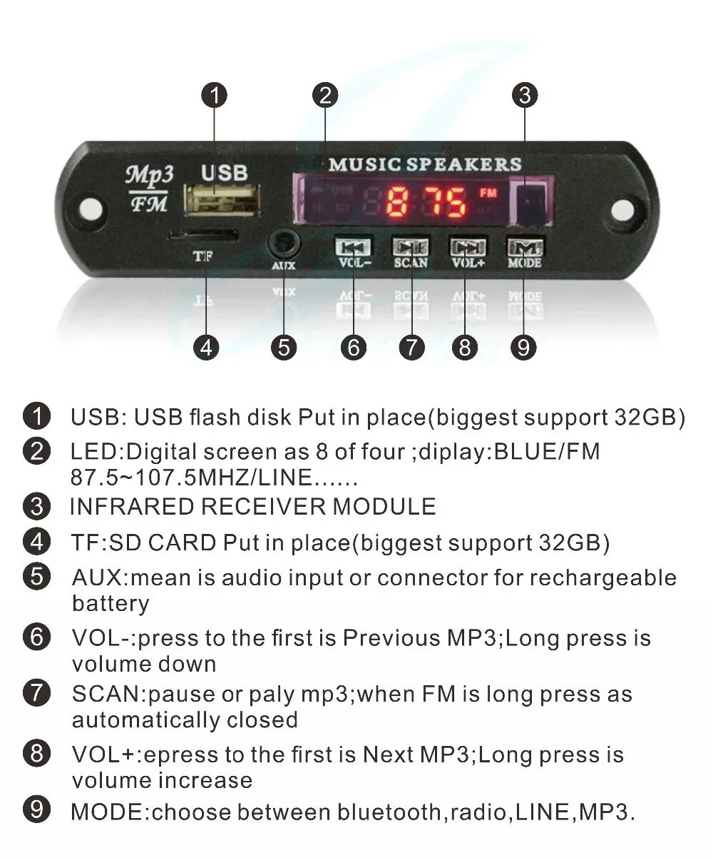 Радио фм мп3. Модуль USB 747d. Блютуз модуль 747d. Bluetooth модуль USB SD Card. Модуль декодера блютуз мп3 CD плеер диджитал приставка автомобильный.