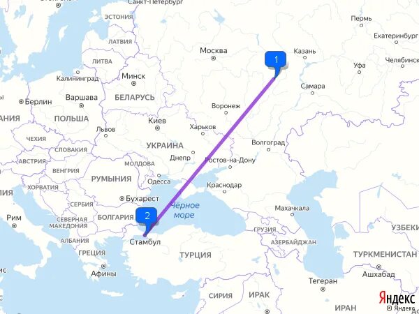 Октябрьский самара расстояние
