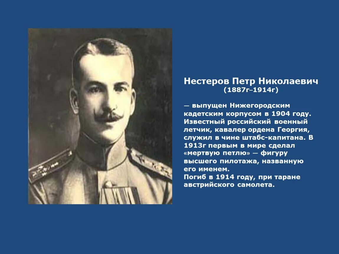Петр николаевич нестеров фото Герои Первой мировой: подвиги российских летчиков Журнал "Гражданская авиация" Д