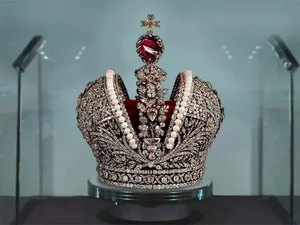 Большая российская императорская корона камень
