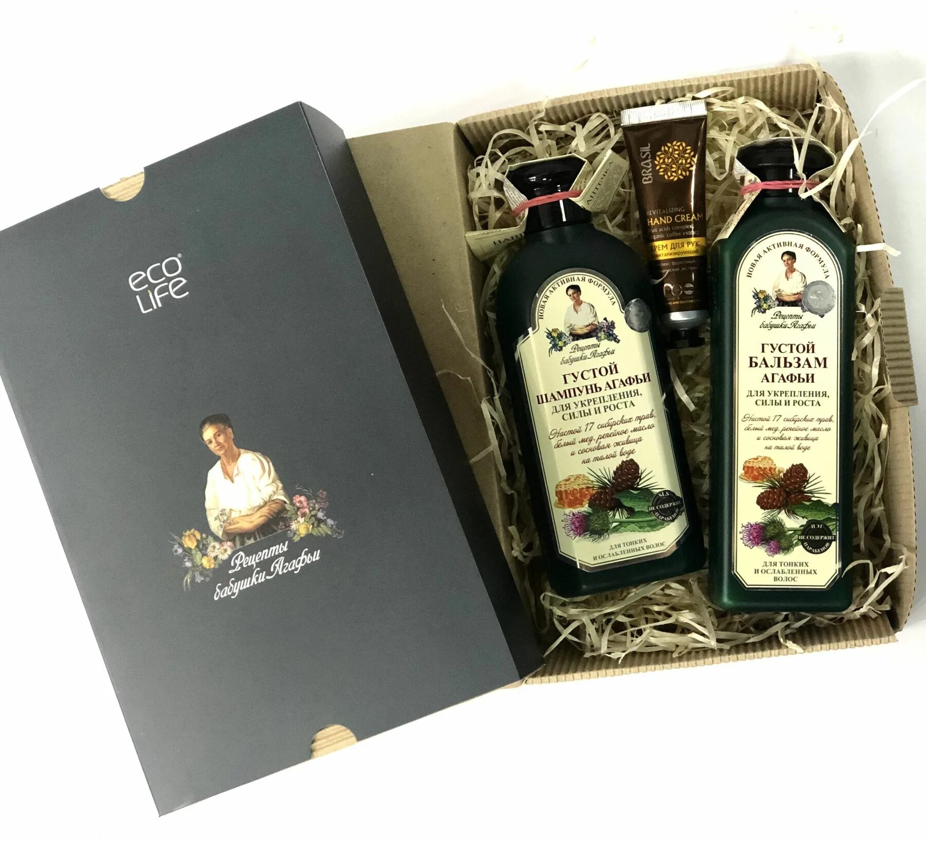 Набор шампунь и бальзам для волос бабушки агафьи. Бабушкины рецепты набор. Рецепты бабушки агафьи набор. Подарочный набор бабушки агафьи. Баба агафья продукция.