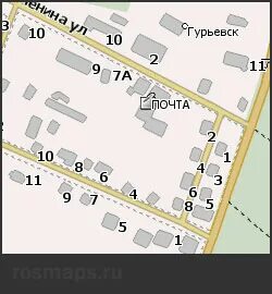 Карта гурьевск кемеровская