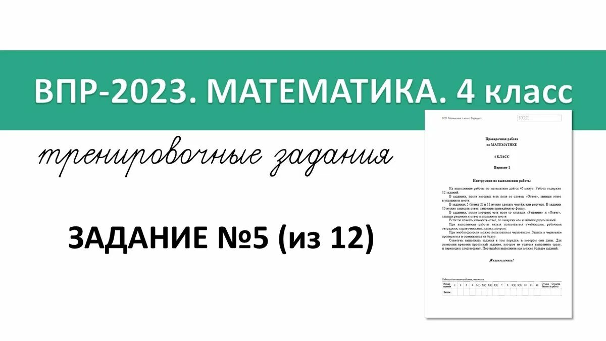 Математика впр 2023 тест