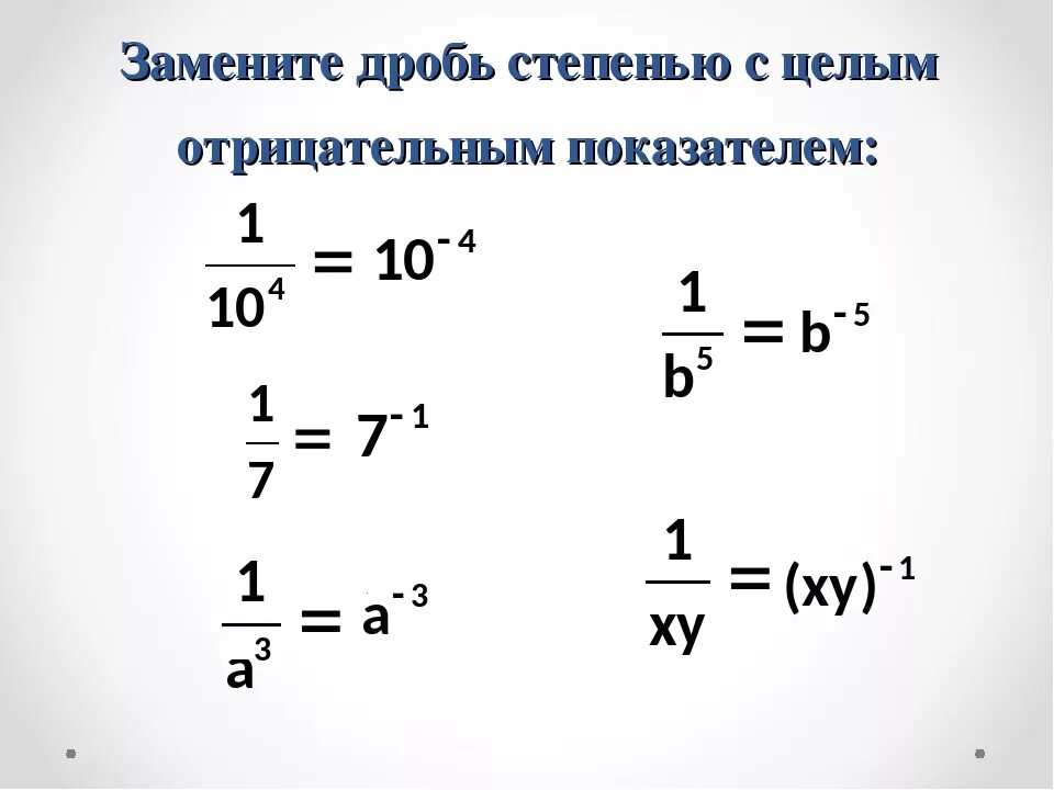 Представить дробь в степени