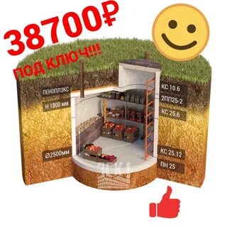 Погреб из бетонных колец 2м