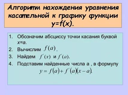 Как найти точку касания прямой