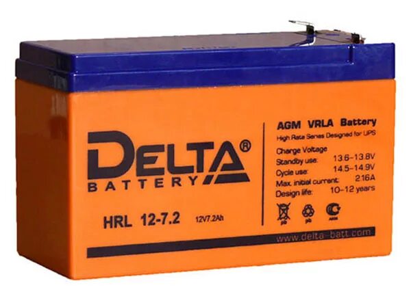 Аккумулятор Delta HRL 12-7.2. Аккумуляторная батарея Delta HRL 12-7.2 X (12v / 7.2Ah). Delta HR-12-7,2 HR 12-7.2. Батарея аккумуляторная АКБ 75 А/Ч 12в Delta hrl12-350w.