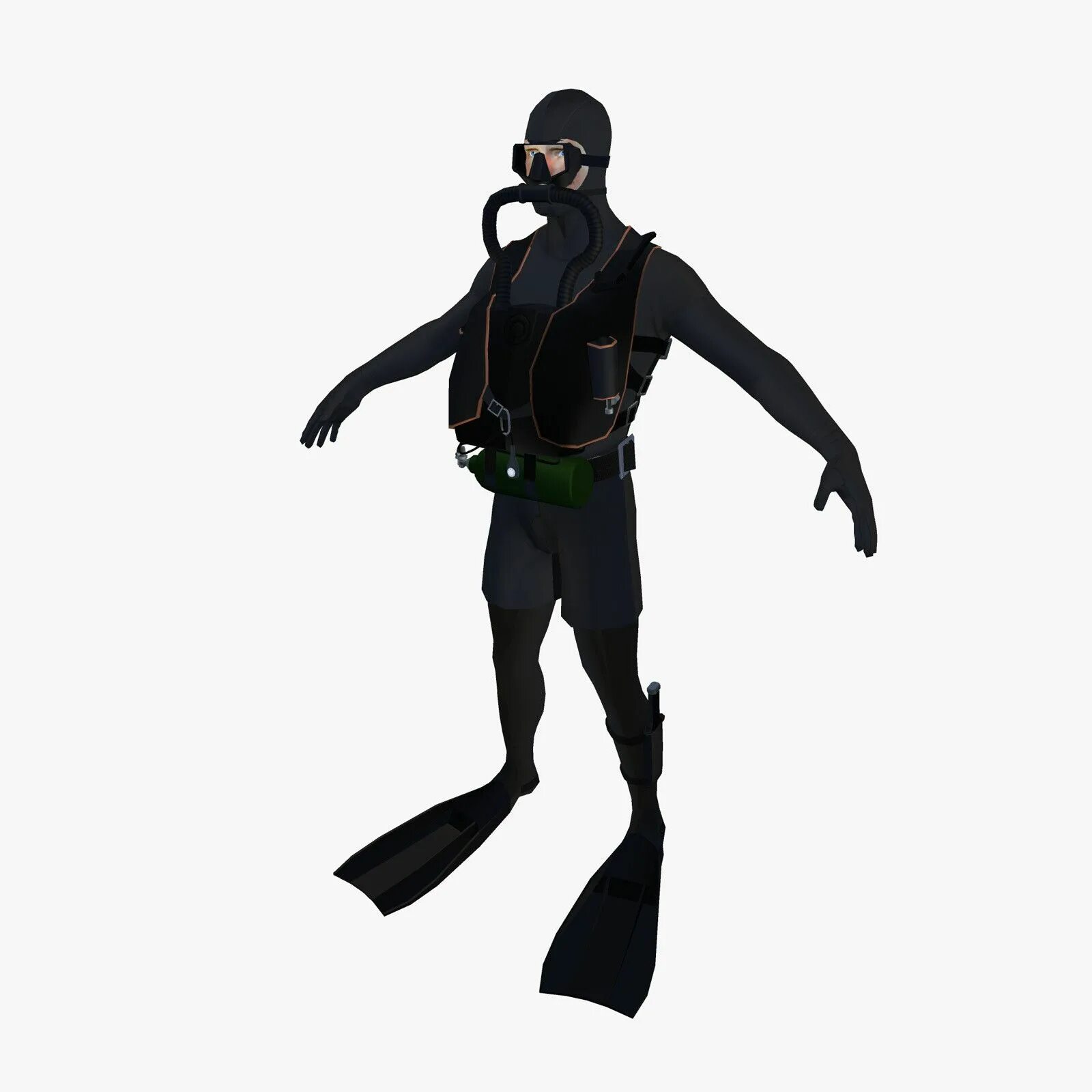 Современный водолазный костюм. 3d-models scuba_diver. Аквалангист для 3д принтера. Дайвер 3. Фигурка аквалангиста дайвера.