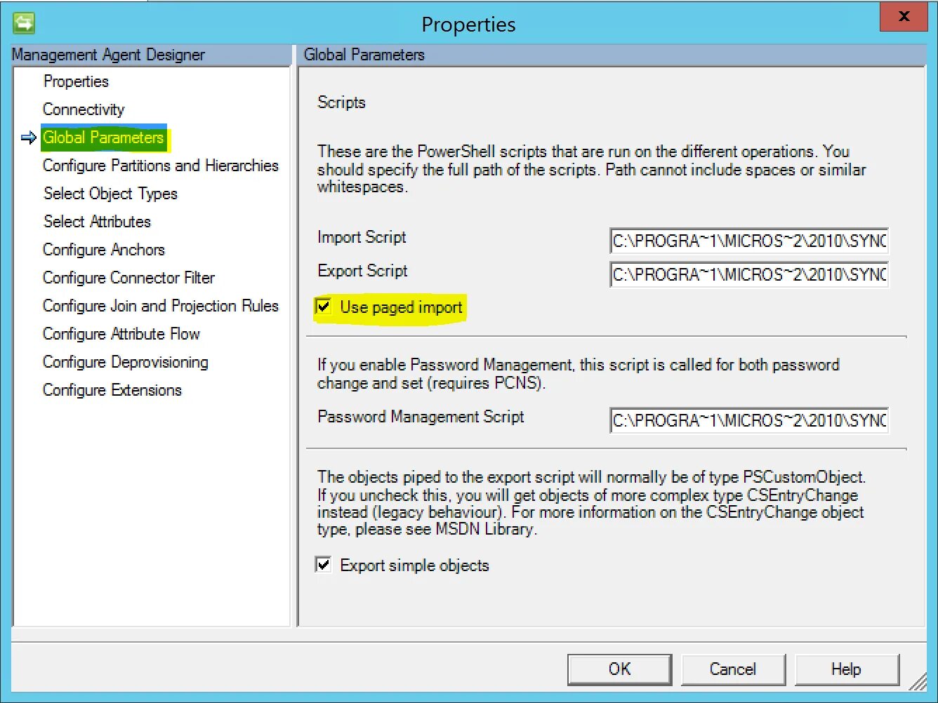 Configure. Select attributes