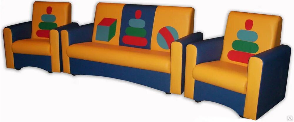 Диван для детского сада. Комплект мягкой мебели Сатурн 2. Комплект мягкой мебели: Сатурн 2 Смешарики. Детская мягкая мебель для детского сада.