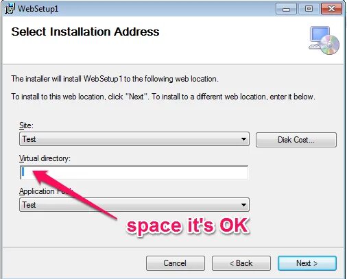 Installation address