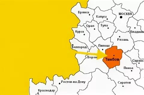 Сколько от тамбова до границы украины