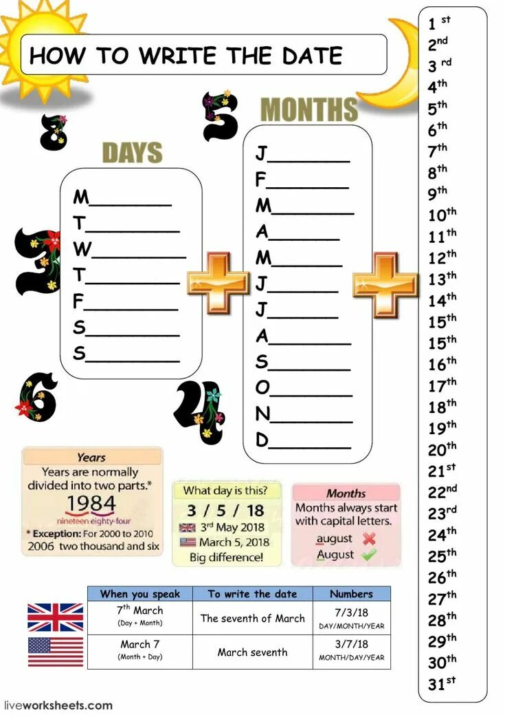 Time date numbers. Dates Worksheets. Dates in English Worksheets. Years in English exercises. Задания numbers and Dates in English.