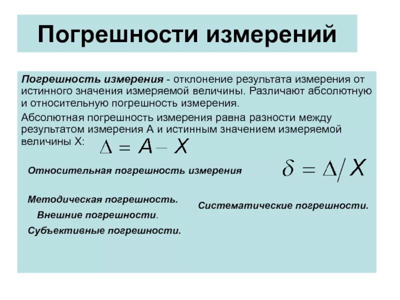 Случайное отклонение значения величины от истинного значения