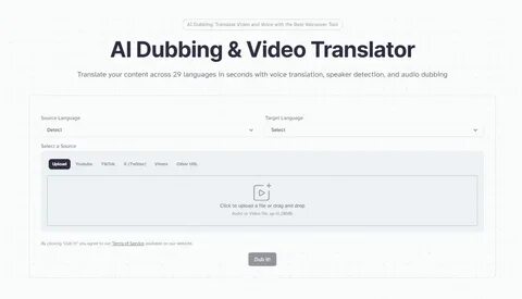 Ai dubbing video translator