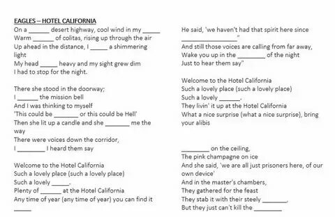 California текст перевод
