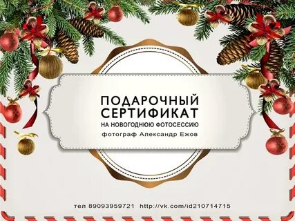 Новогодний сертификат пустой