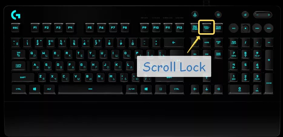 Кнопка scroll lock