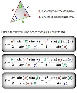 Формула стороны треугольника через две стороны