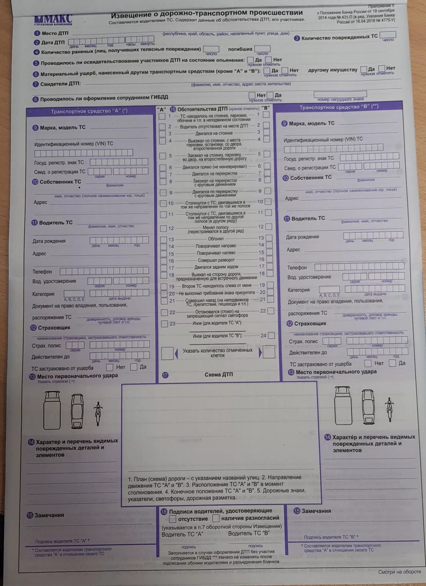 Европротокол нужен ли виновнику. Форма европротокола при ДТП 2019-2020. Извещение о дорожно-транспортном происшествии. Заполнение извещения о ДТП. Заполненное извещение о ДТП.