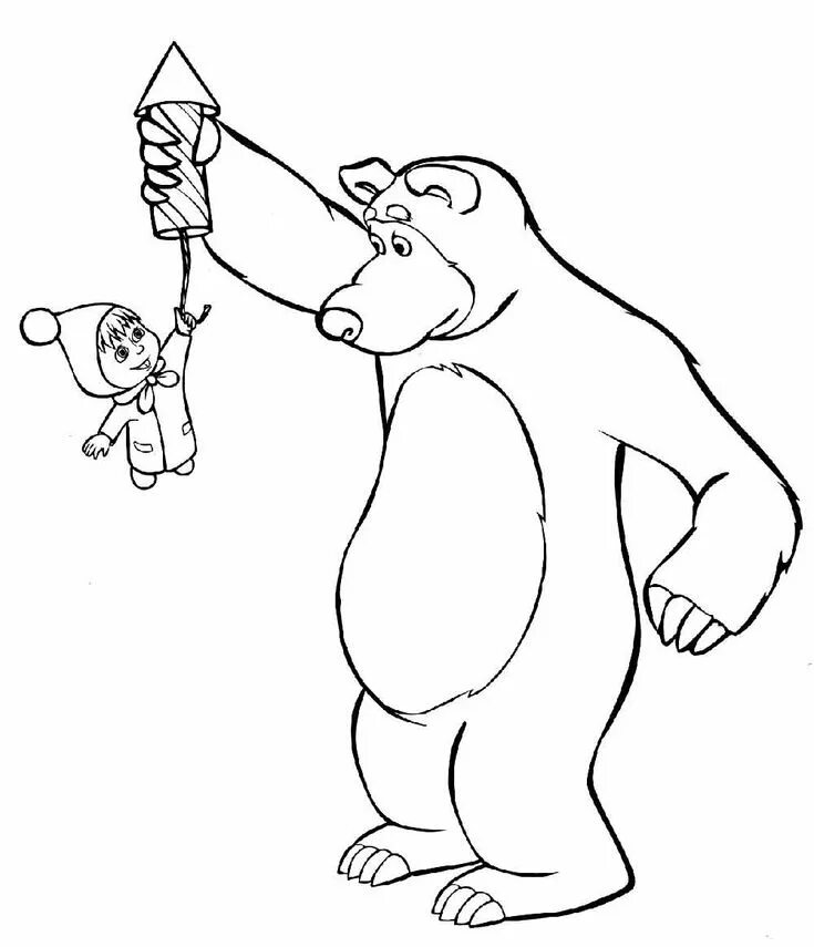 Маша и медведь для детей распечатать 99 Disegni di Masha e Orso da Colorare Bear coloring pages, Coloring pages, Colo