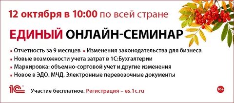 Единый семинар 1с 13 декабря 2023