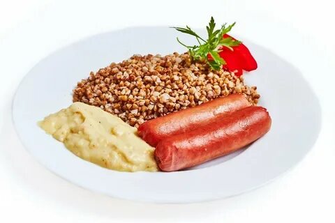 Гречка с сосисками