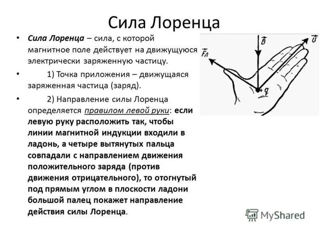 Сила Лоренца для частицы в магнитном поле. Сила Лоренца формула направление. Формула силы Лоренца для магнитного поля. Сила Лоренца 9кл.