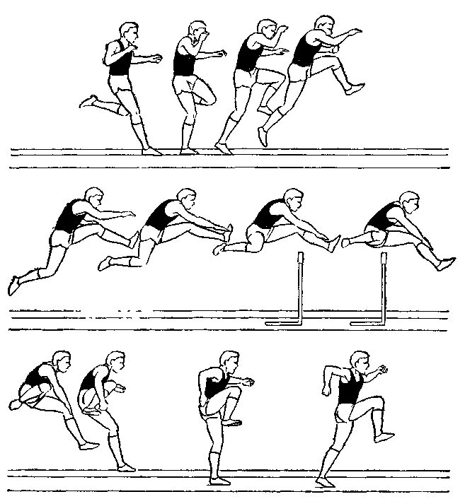 Техника барьерного бега на 110 м.. Преодоление барьера в беге на 110 м. Барьерный бег техника. Техника бега с барьерами.