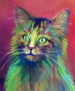 Кошка ярко