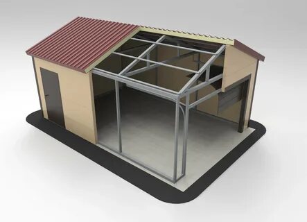 Каркас для гаража из сэндвич панелей