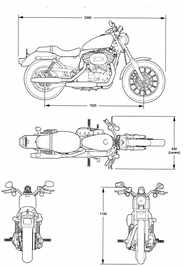 Чертежи с размерами деталей harley davidson Rivelati nuovi dettagli sulle future moto di Harley-Davidson