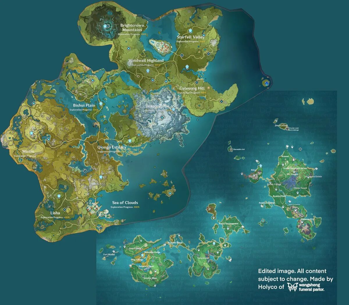 Карта Геншин Импакт с Инадзумой. Полная карта Genshin Impact. Карта Инадзумы Genshin Impact острова. Полная карта Геншин Импакт 2022.