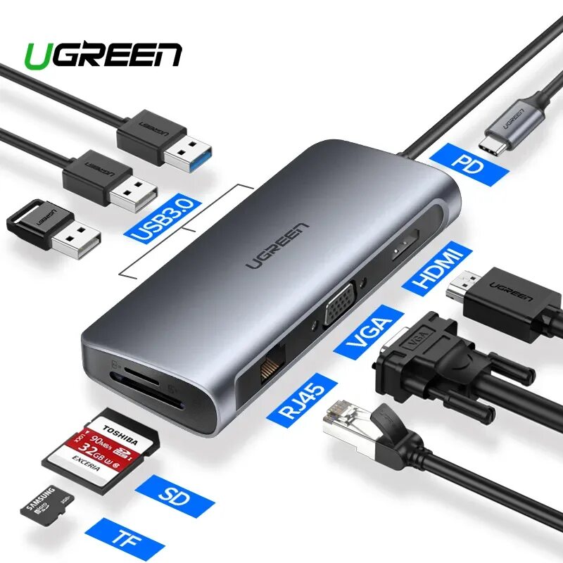 Usb c usb 3. Адаптер с thunderbolt на usb 3.0. переходник type-c hub usb3.0 - hdmi - type-c. ugreen usb 3.0 hub. usb 3 to type c.