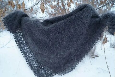 Платок из пуха норки