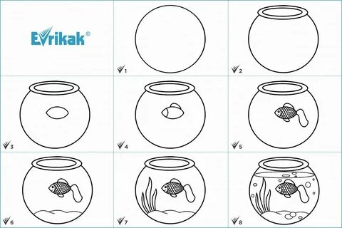 Аквариум рисунок поэтапно (47 фото) " рисунки для срисовки на Газ-квас.ком