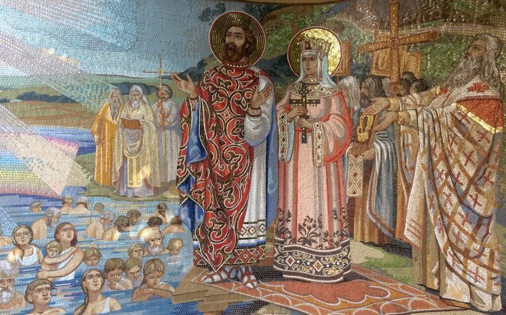 Крещение Руси фреска Васнецова. Фреска Васнецова крещение князя Владимира. Князь Владимир христианство. 988 Г. – крещение князем Владимиром Руси