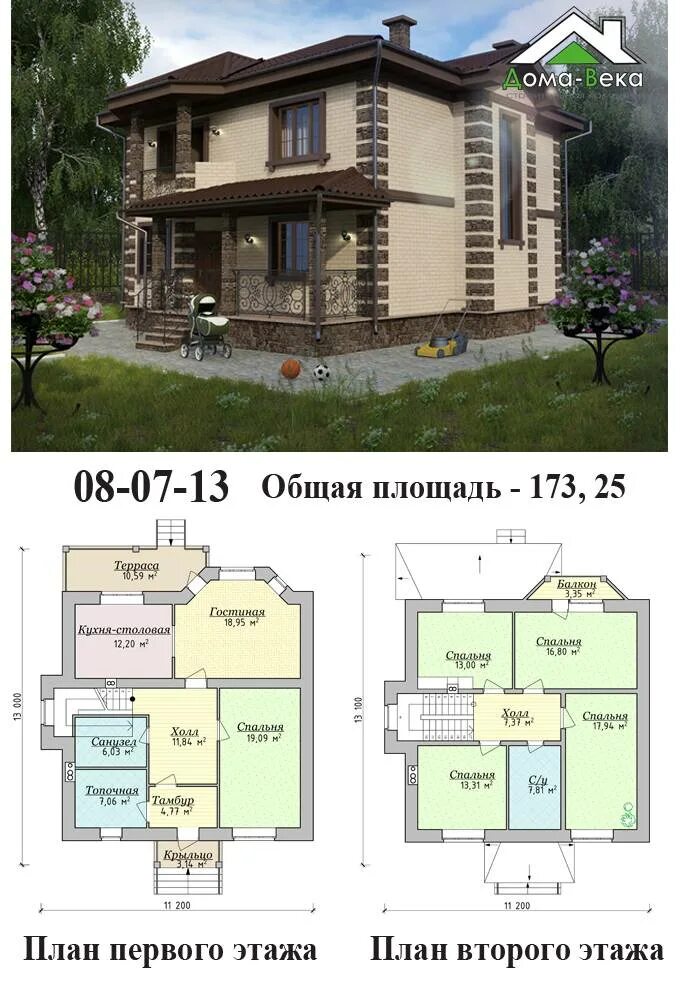 Проекты двухэтажных домов до 150