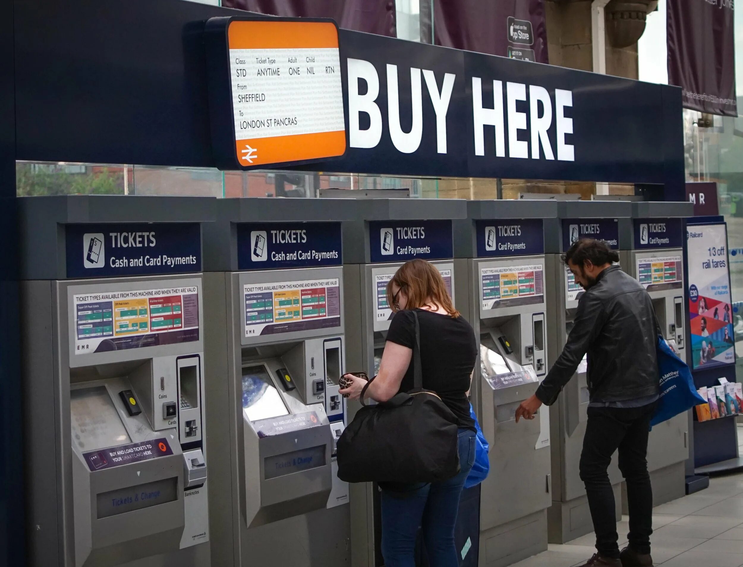 Ticket Machine. Buy a ticket. Train ticket. Buying a Train ticket.