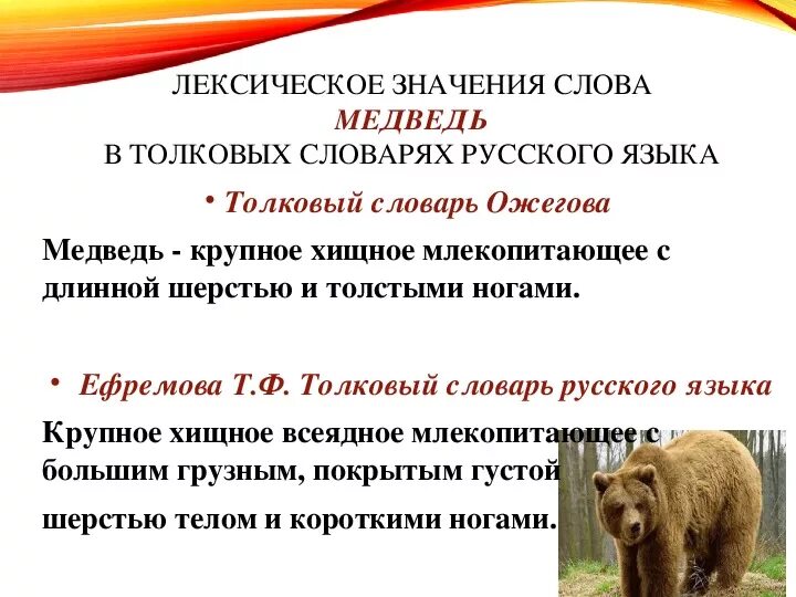 Медведь словосочетание