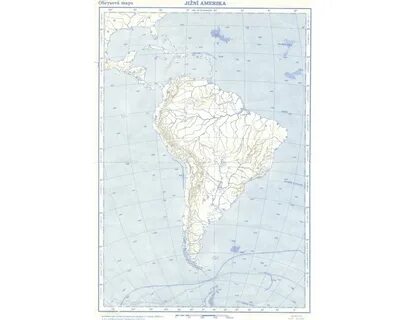 South America - Ocean Drainage Basin Map, White V2 - Fine Art Print FD3