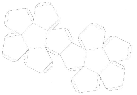 Додекаэдр развертка а4. Развертка правильного додекаэдра а4. Правильный додекаэдр развертка для склеивания а4. Додекаэдр развертка для склеивания а4.