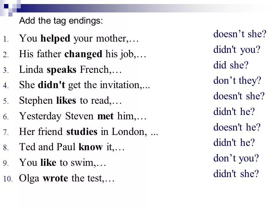 Tag questions в английском языке упражнения. Разделительные вопросы упражнения. Вопросы с хвостиком в английском языке упражнения. Разделительные вопросы в английском языке упражнения. Tag questions do does