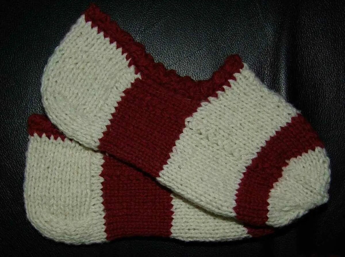 женские тапочки спицами без