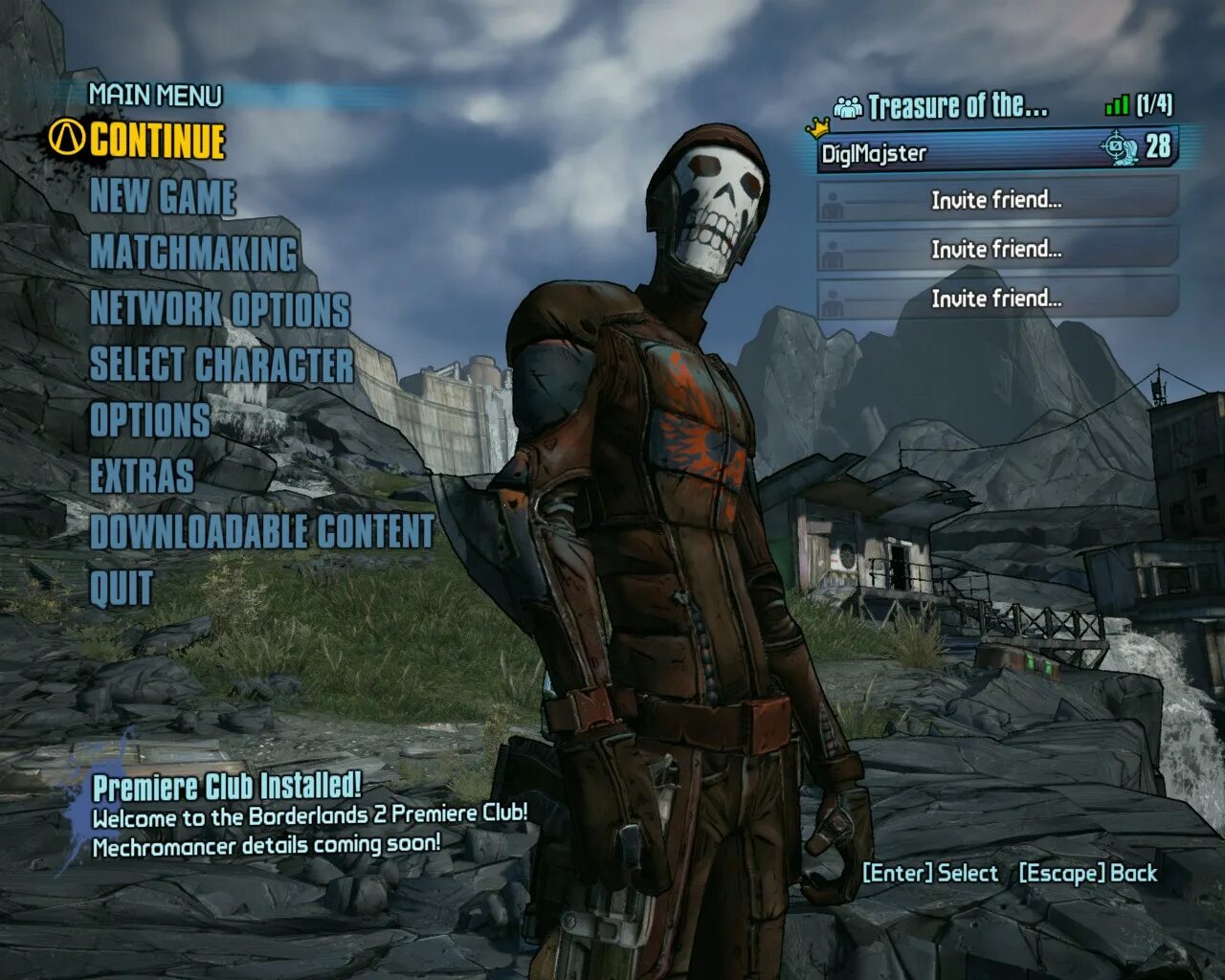 Borderlands 2 чит коды. Borderlands 2 трейнер. borderlands 2 безбашенность. borderlands 2 рус главное меню. premiere club borderlands 2.