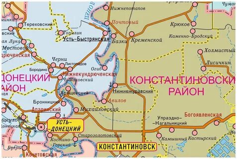 Расстояние константиновск