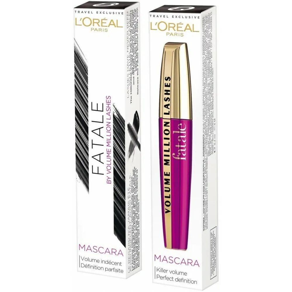 Тушь laf отзывы. Лореаль тушь Volum million Lashes Fatale. Набор лореаль тушь Фаталь. Интенсифик лореаль лореаль тушь. Тушь лореаль Volume million Lashes.