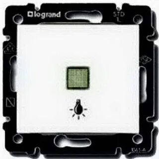 Выключатель одноклавишный с подсветкой legrand