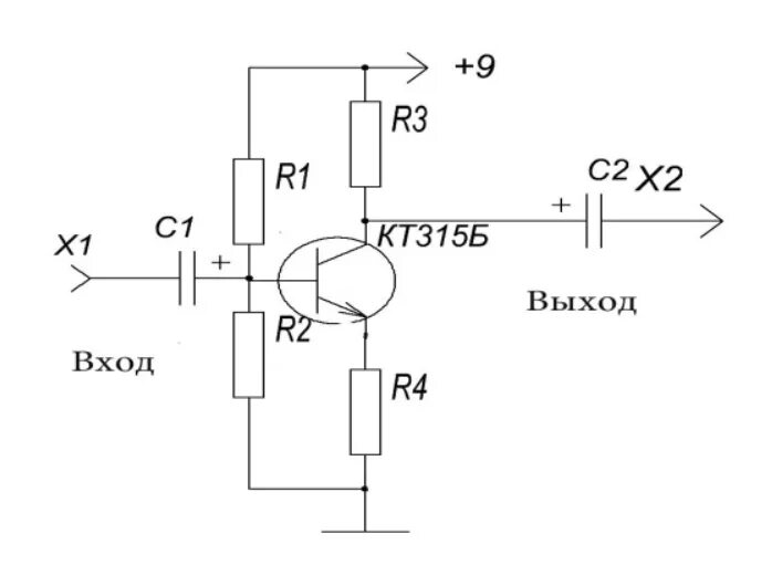 Унч своими руками. Схема усилителя сигнала на 1 транзисторе. Усилитель на транзисторе кт315 схема. Простые схемы усилителей на 1 транзисторе. Усилитель низкой частоты на транзисторах кт315.