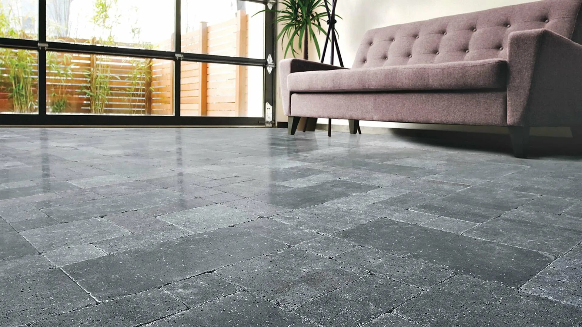 Natural stone flooring
